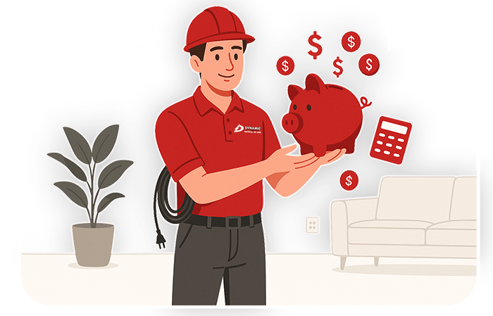 Electrician Cost and Hourly Rates Graphic